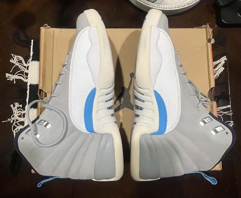 Air Jordan 12 Retro Wolf Grey/University Blue-White-Midnight Navy